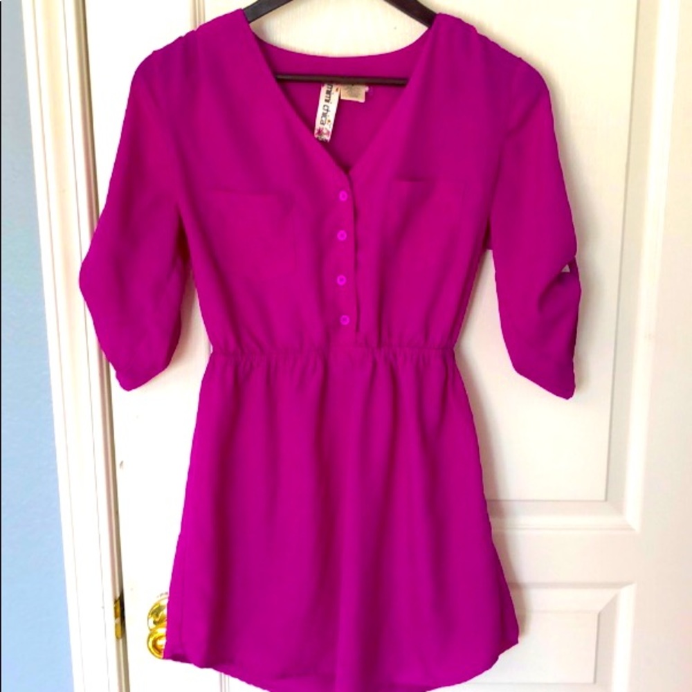 Purple lightweight shift dress